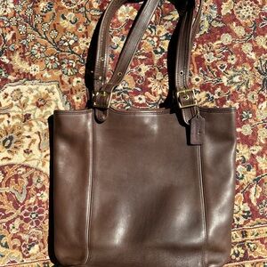 Brown Coach Classic Large Legacy Tote Shopper Bag Style 9090
